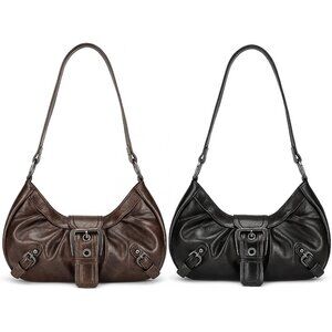 Y2K Punk Style Women's Hobo Shoulder Bag Clutch Purse Trendy Underarm Bag